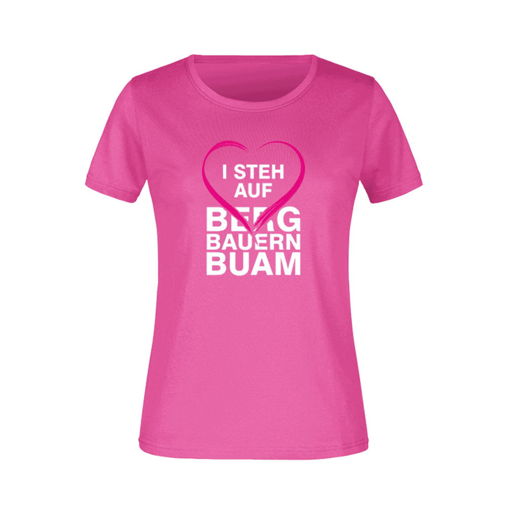 T-Shirt "I Steh Auf Bergbauernbuam" Damen