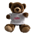 Melissa Naschenweng Teddybär (Dunkel) – brauner Bär mit weißem Melissa-Shirt