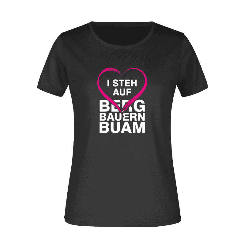 T-Shirt "I Steh Auf Bergbauernbuam" Damen