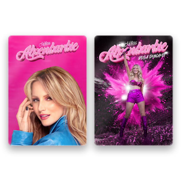 Kühlschrankmagnete 2er-Set, Alpenbarbie und Rosa Dynamit