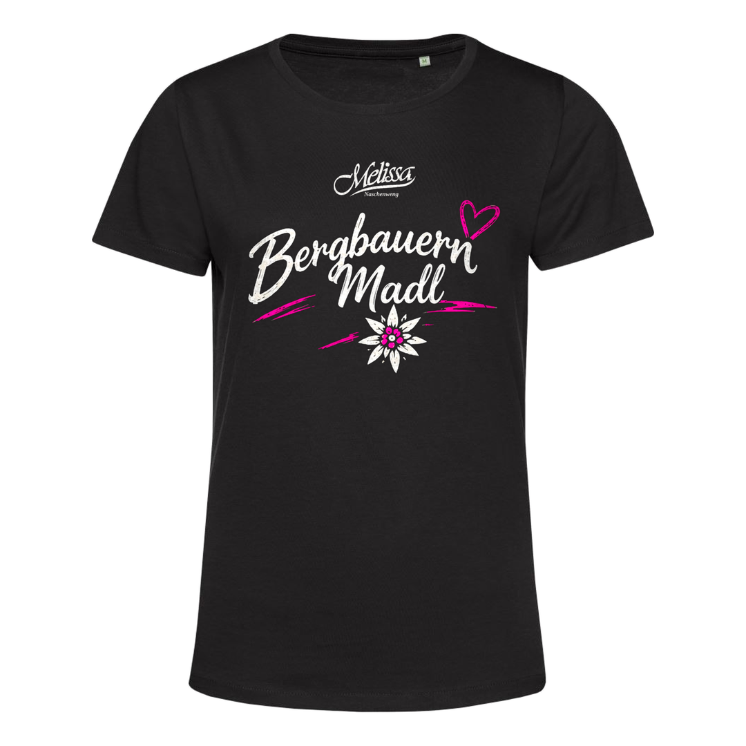 Bergbauern Edelweiß T-Shirt Damen, Motiv Bergbauern Madl