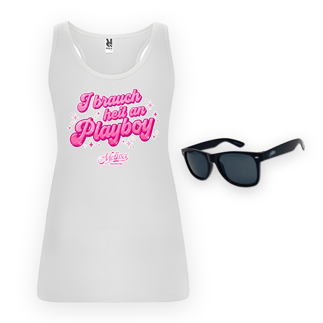Playboy Bundle Weiß + Brille Schwarz