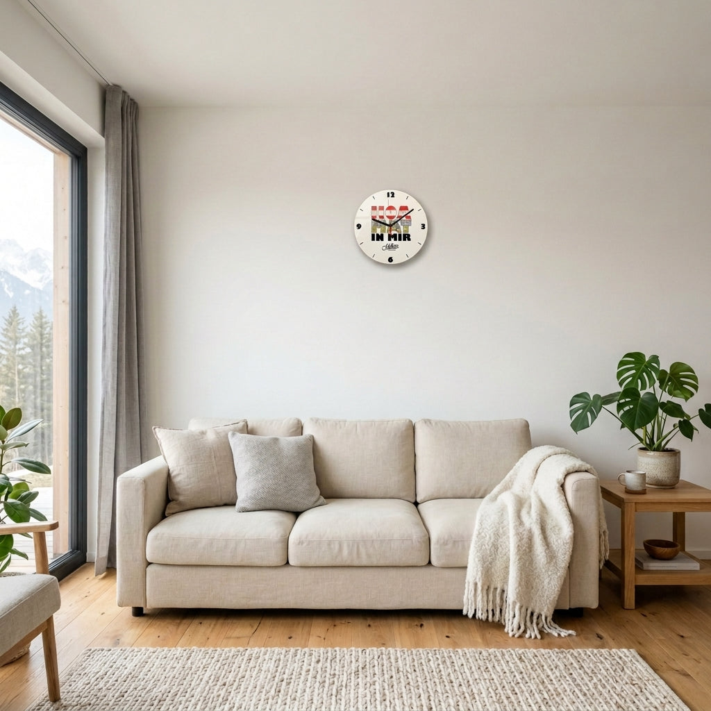 Hoamat in mir - Wanduhr (Österreich Edition)