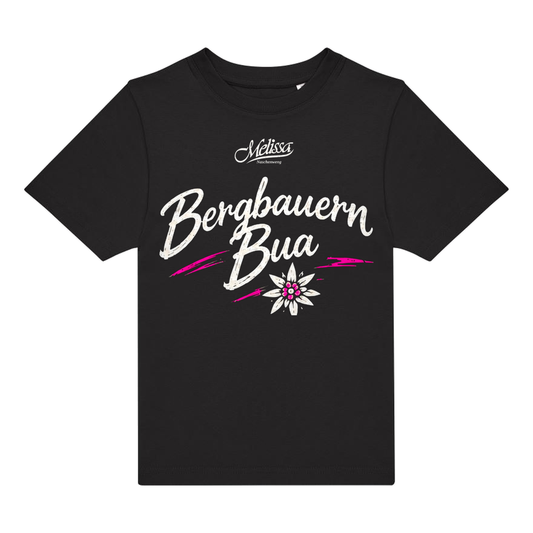 Bergbauern Edelweiß Kinder T-Shirt, Motiv Bergbauern Bua