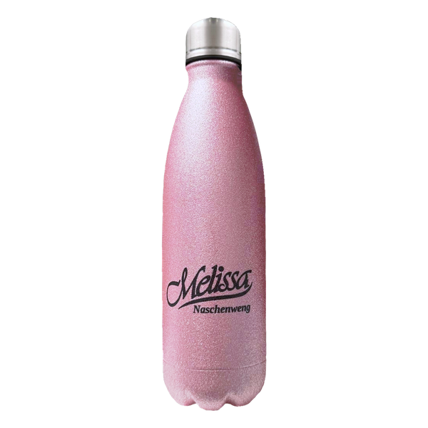 Melissa Naschenweng Trinkflasche Glitzer rosa Edelstahl 500 ml