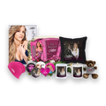 Alles in Rosa - Weihnachts-Set, Teddybär Dunkel, Beanie Pink