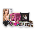 Alles in Rosa - Weihnachts-Set, Teddybär Dunkel, Beanie Schwarz