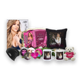 Alles in Rosa - Weihnachts-Set, Teddybär Hell, Beanie Schwarz