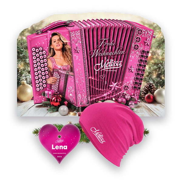Rosa Winter - Weihnachts-Set, Beanie Pink